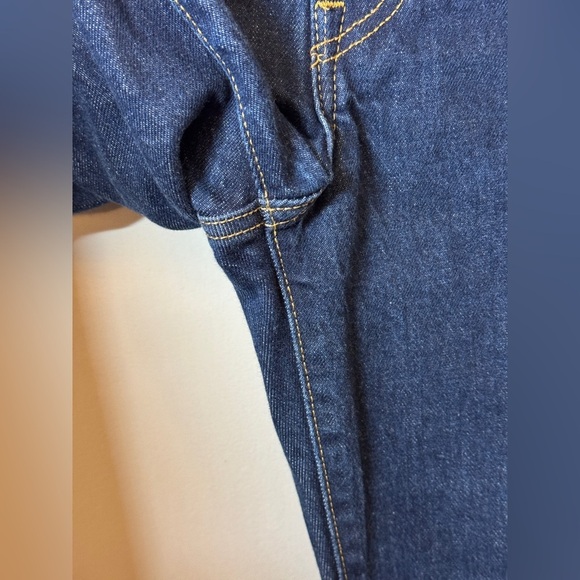 Levi’s Premium Women’s Ribcage Boot Dark Blue Wash Button Fly Blue Jeans Size 25 - Picture 10 of 14